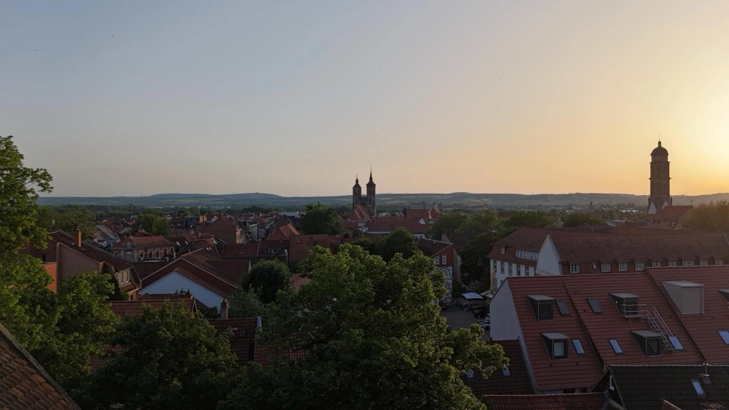 Skyline von Göttingen mit zwei Kirchen